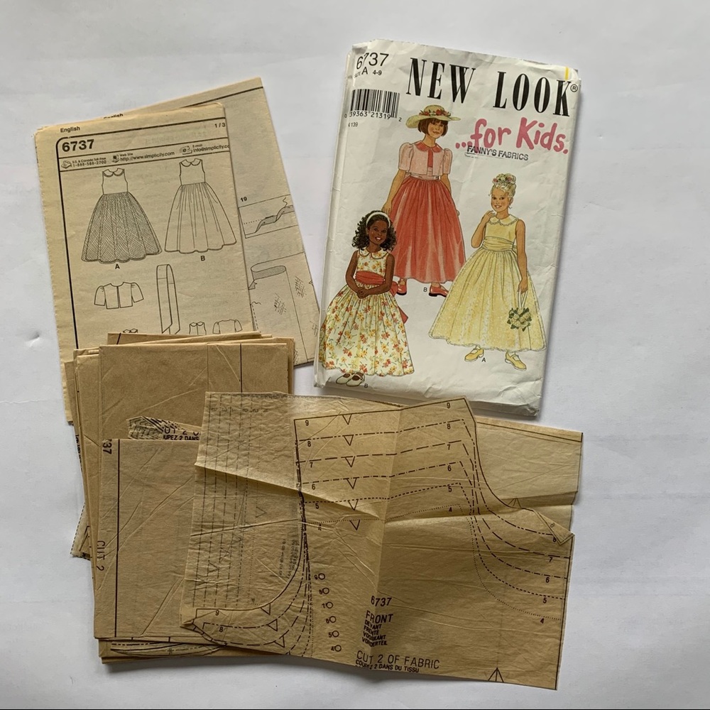 New Look Girls Dress Pattern Size 4-9